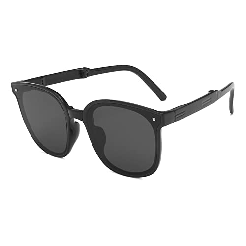 Sonnenbrillen Damen Sonnenbrille Herren Exquisit Zubehör Sonnenschutz Urlaub Strandbrille Polarisiertes Licht für Freizeit und Tourismus Sonnenbrille Pilotenbrille mit Rahmen (Black, One Size) von PAIDAXING