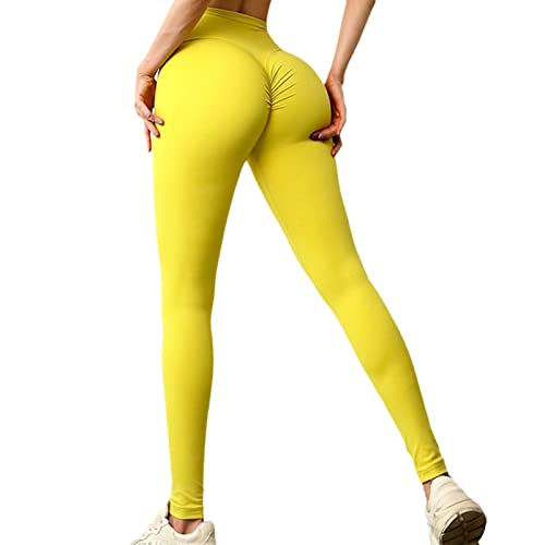 PAIFUGLE Scrunch Butt Sport Leggings Für Damen, Yogahose Damen High Waist Fitness Workout Blickdicht Po Push Up Booty Leggings von PAIFUGLE