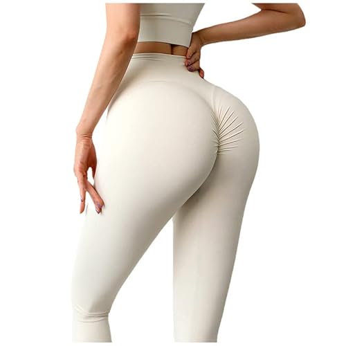 PAIFUGLE Scrunch Butt Sport Leggings Für Damen, Yogahose Damen High Waist Fitness Workout Blickdicht Po Push Up Booty Leggings von PAIFUGLE