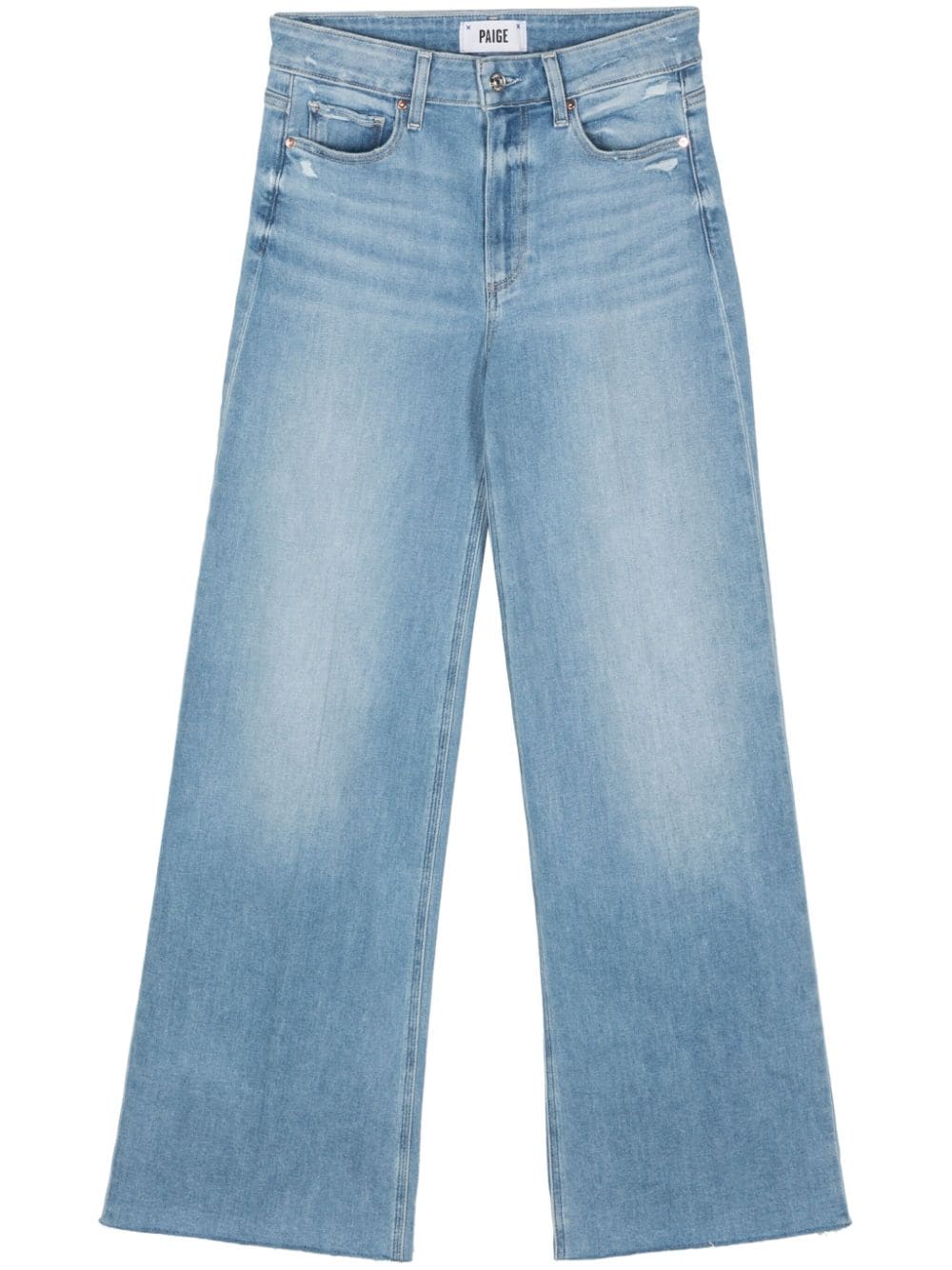 PAIGE Anessa logo-patch jeans - Blau von PAIGE