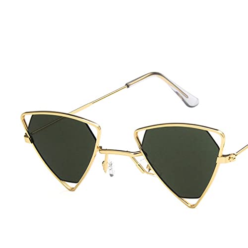 PAIHUIART Herren Sonnenbrille Damen Radsportbrillen Steampunk Punk Stil Dreieck Sonnenbrille Frauen Retro Durchbrochene Metallrahmen Brillen Hip Hop Getönte   Farblinse Uv400 Sonnenbrille D von PAIHUIART