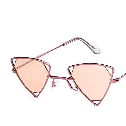 PAIHUIART Herren Sonnenbrille Damen Radsportbrillen Steampunk Punk Stil Dreieck Sonnenbrille Frauen Retro Durchbrochene Metallrahmen Brillen Hip Hop Getönte Farblinse Uv400 Sonnenbrille   R von PAIHUIART