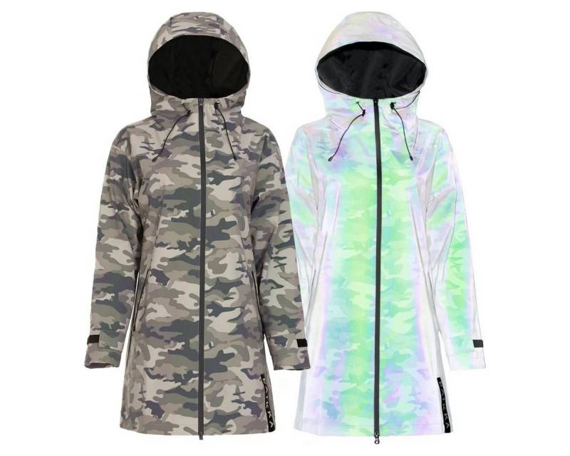 PAIKKA Outdoorjacke Regenmantel für Zweibeiner reflektierend Damen "Human Visibility Rain von PAIKKA