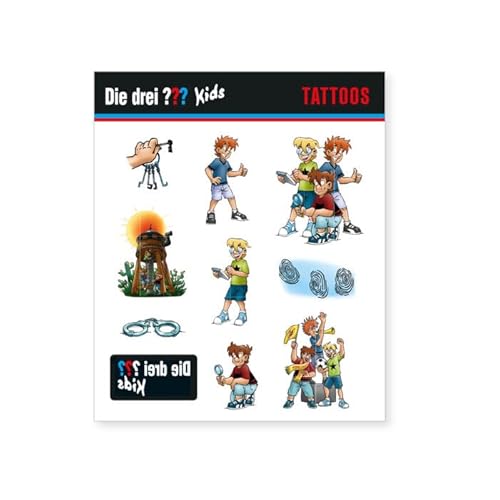 NEU Tattoos Die Drei ???, 10 Stück von PAINT IT EASY