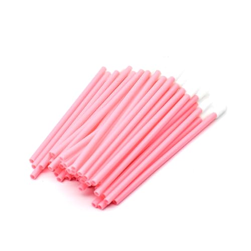 PAITOK Einweg-Lippenpinsel, 200 Stück Lippenapplikator Einweg-Lippenstift Pinsel Applikator Lip Gloss Concealer Pinsel Makeup Werkzeuge für Lippen Augen (Rosa) von PAITOK