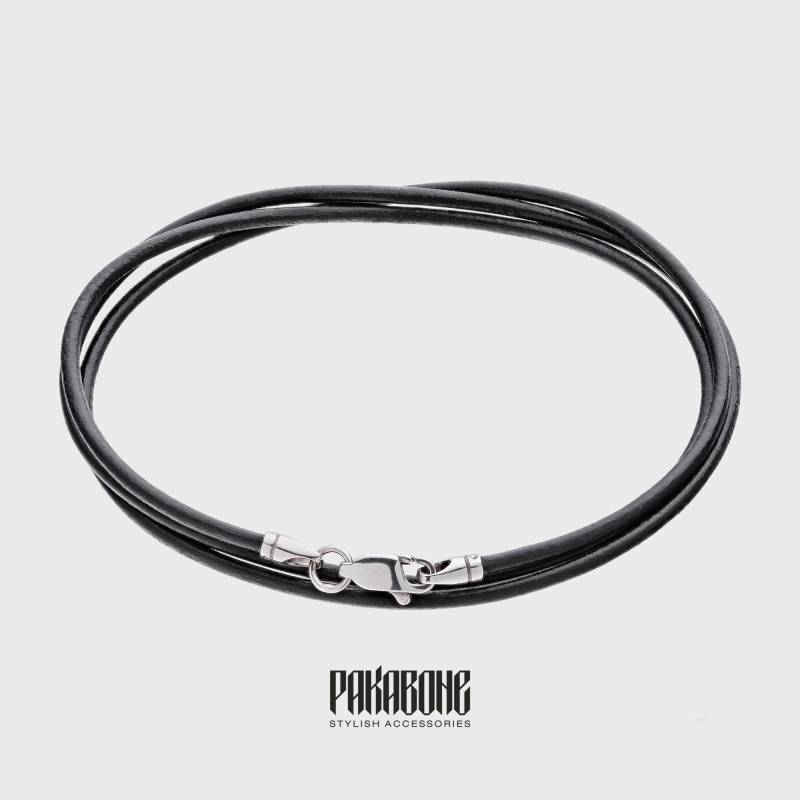 Halskette - Echtes Lederband Für Anhänger Mit Einem Silberverschluss 000-961 von PAKABONE