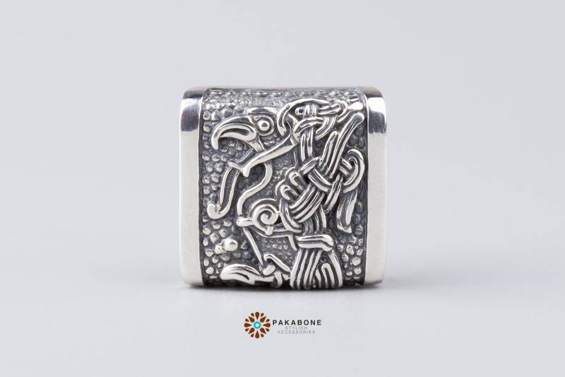 Wikinger Anhänger Odins Rabe Hugin Mammen Sterling Silber - Kette Asgard 001-404 von PAKABONE