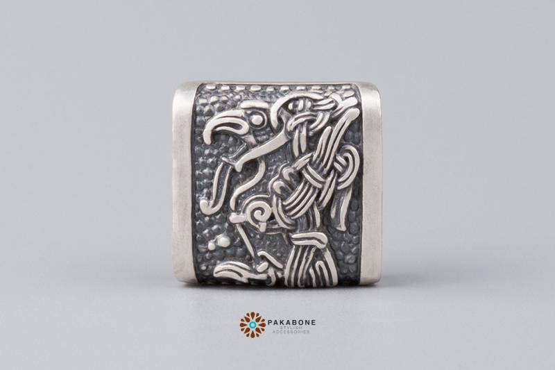 Wikinger Anhänger Odins Raben Hugin Mammen-stil Wikingerschmuck - Erstellen Sie Sich Eine Einzigartige Viking Armband Asgard 001-391 von PAKABONE