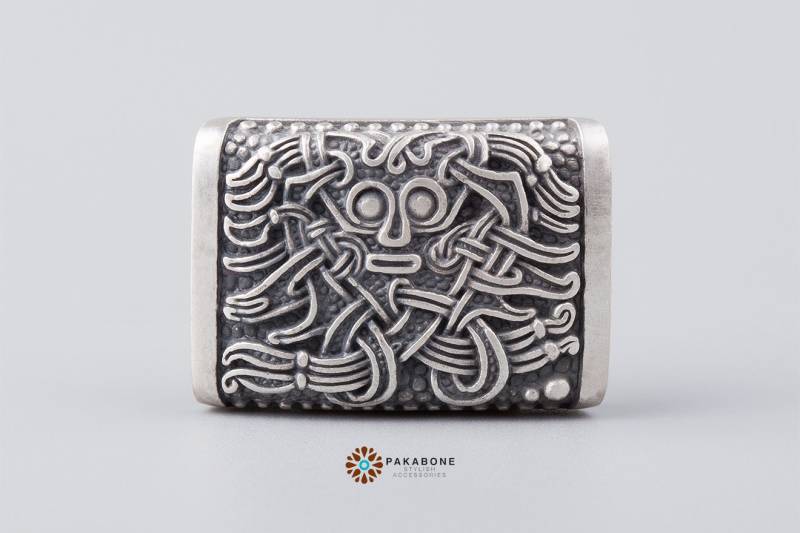 Wikinger Charm Menschen Maske Mammen Stil Schmuck - Mach Dir Einen Einzigartigen Armreif Asgard 001-433 von PAKABONE