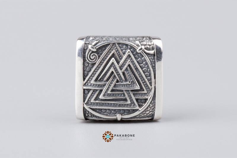 Wikinger Sterling Silber Anhänger Valknut Mammen Schmuck - Mach Dir Einen Einzigartigen Armreif Asgard 001-409 von PAKABONE