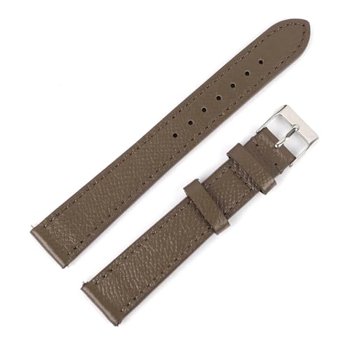 PAKMEZ 12-22mm Leder Watchband Ersatzschand, Kaffee, 16mm von PAKMEZ