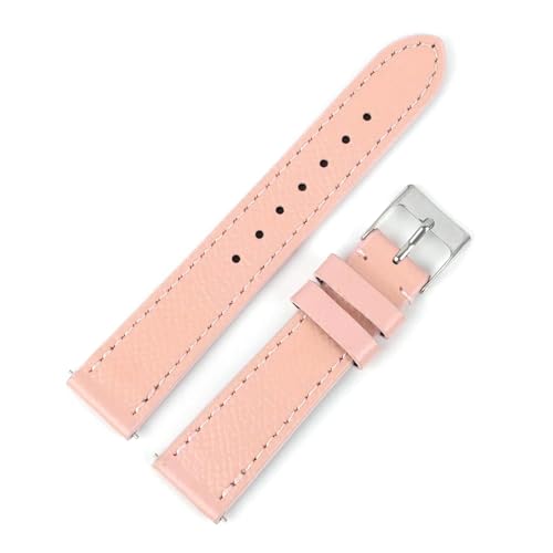 PAKMEZ 12-22mm Leder Watchband Ersatzschand, Rosa, 20mm von PAKMEZ