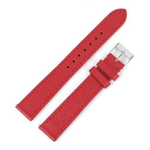 PAKMEZ 12-22mm Leder Watchband Ersatzschand, Rot, 21mm von PAKMEZ