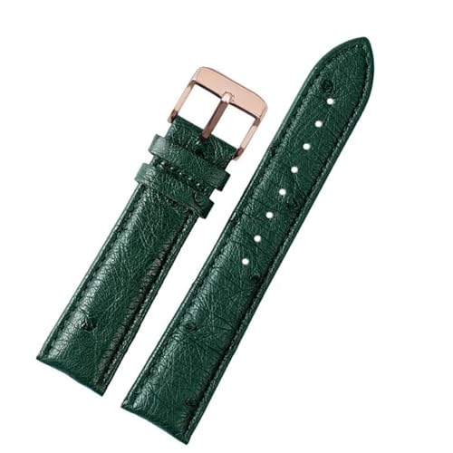 PAKMEZ 18-22mm Leder Uhrengurt mit Schmetterlingsschnalle, D Grüne Rg Pin, 20mm von PAKMEZ