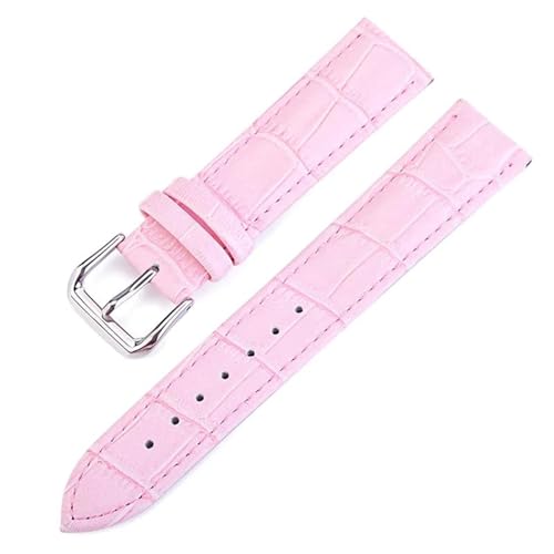 PAKMEZ Leder-Uhren-Band 10-24mm Ersatzuhr-Gurt, Rosa, 16mm von PAKMEZ