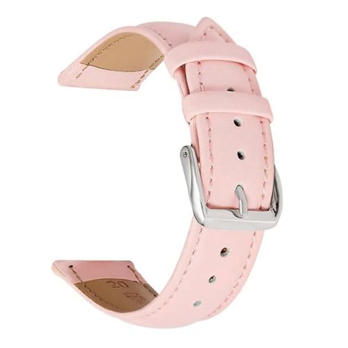 PAKMEZ Leder Uhren Band 14-22mm Leder Uhrengurtarmband, Rosa, 14mm von PAKMEZ