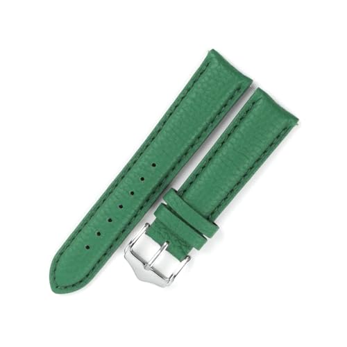 PAKMEZ Leder-Uhren-Band 18-22mm Ersatz Uhrenhalter Armband, Dunkelgrün, 18mm von PAKMEZ