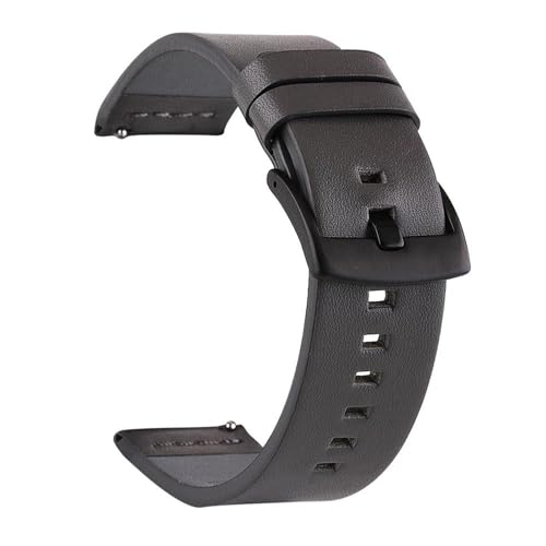 PAKMEZ Leder Uhren Band 18-24mm Schnellveröffentlichung Leder Uhrengurt, Schwarz-dunkle grau, 18mm von PAKMEZ