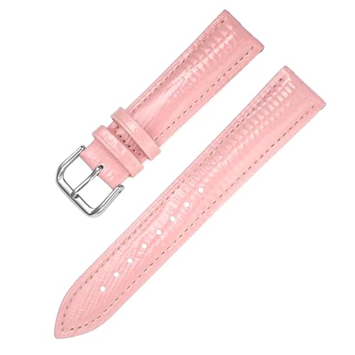 PAKMEZ Leder Uhrenband 20/22mm Leder Austauscharmband, Rosa, 12mm von PAKMEZ