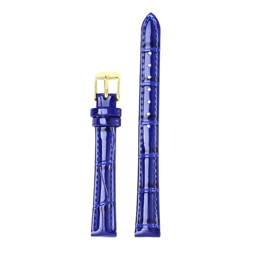 PAKMEZ Leder-Uhrengurt 12-22mm Leder Austauscharmband, Blaues Gold, 14mm von PAKMEZ