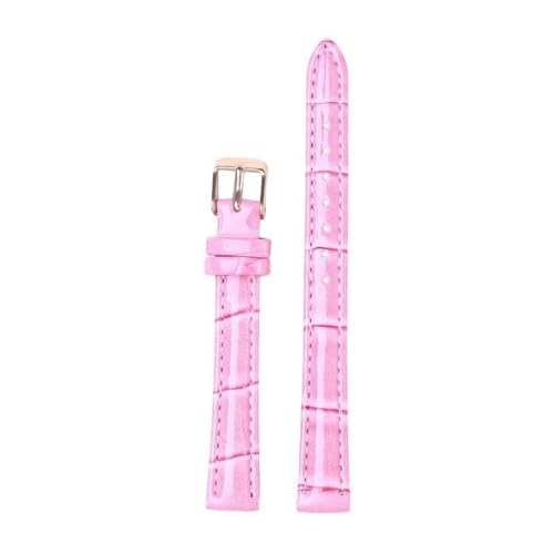 PAKMEZ Leder-Uhrengurt 12-22mm Leder Austauscharmband, Pinke Rose, 14mm von PAKMEZ