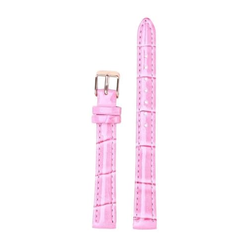 PAKMEZ Leder-Uhrengurt 12-22mm Leder Austauscharmband, Pinke Rose, 20mm von PAKMEZ