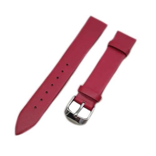 PAKMEZ Leder Uhrengurt 12-24mm Leder Ersatzwachenband, Rot, 20mm von PAKMEZ