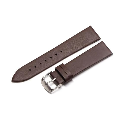 PAKMEZ Leder Uhrengurt 8-24mm Leder Ersatzwachenbänder, Dunkelbraun, 14mm von PAKMEZ