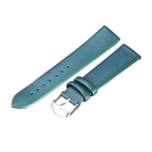PAKMEZ Leder Uhrengurt 8-24mm Leder Ersatzwachenbänder, Grün, 14mm von PAKMEZ