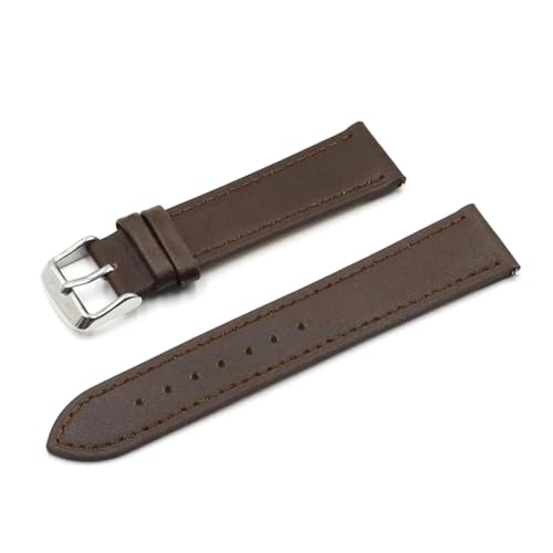PAKMEZ Leder Uhrengurtband 18-24mm Ersatz Armband Uhrengurt, Kaffee, 18mm von PAKMEZ