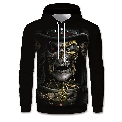 PALANK Herren Pullover Hoodie Sweatjacke Longsleeve Sweatshirt Jacke Langarm Kapuzenpullover Hoody Sweater (A1,2XL) von PALANK