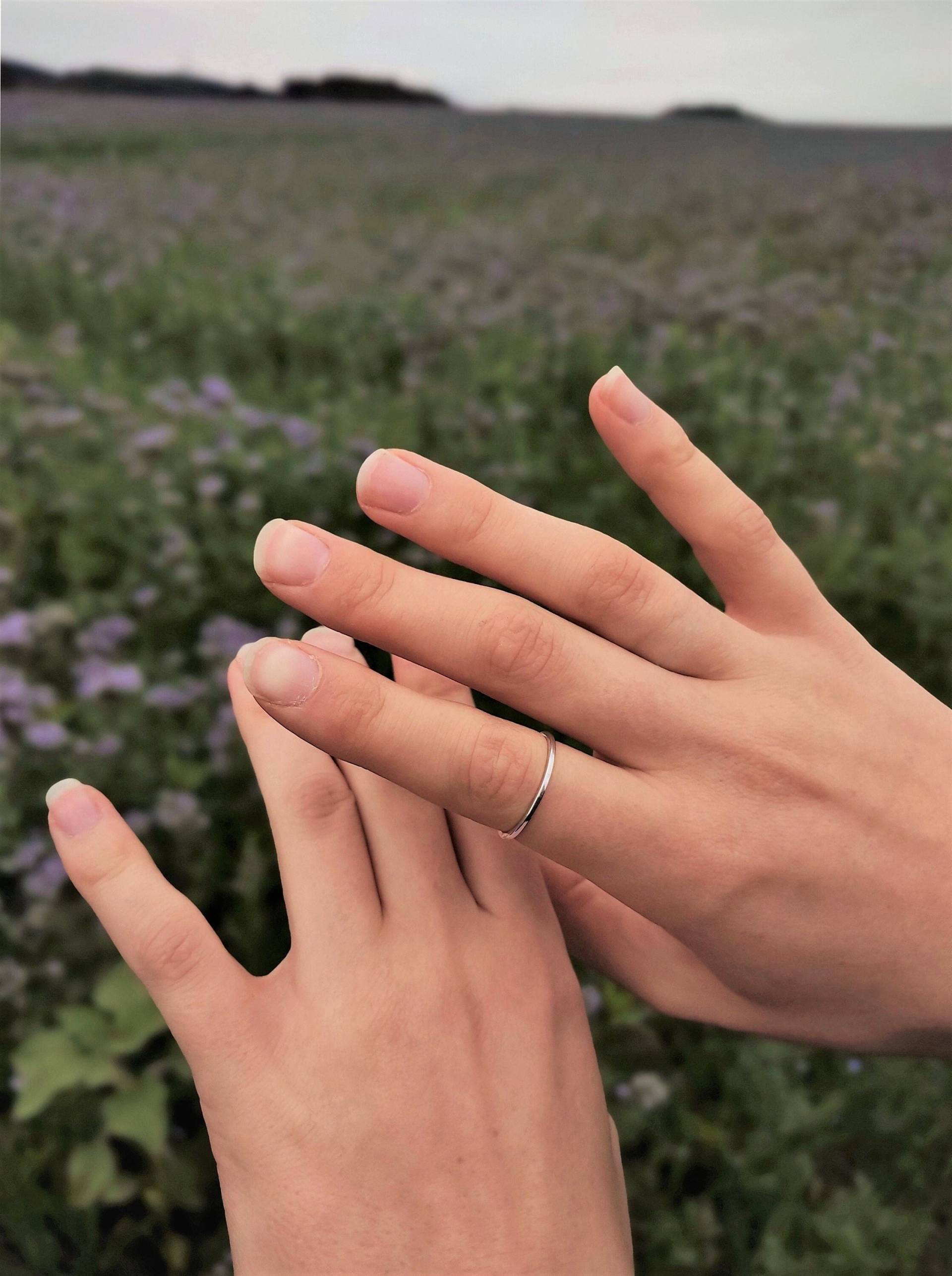 Stapelring - Silber Ring Minimalistisch Stackerring Layering 925 Sterling Bandring Eleganter Schmuck von PALATIOjewelry