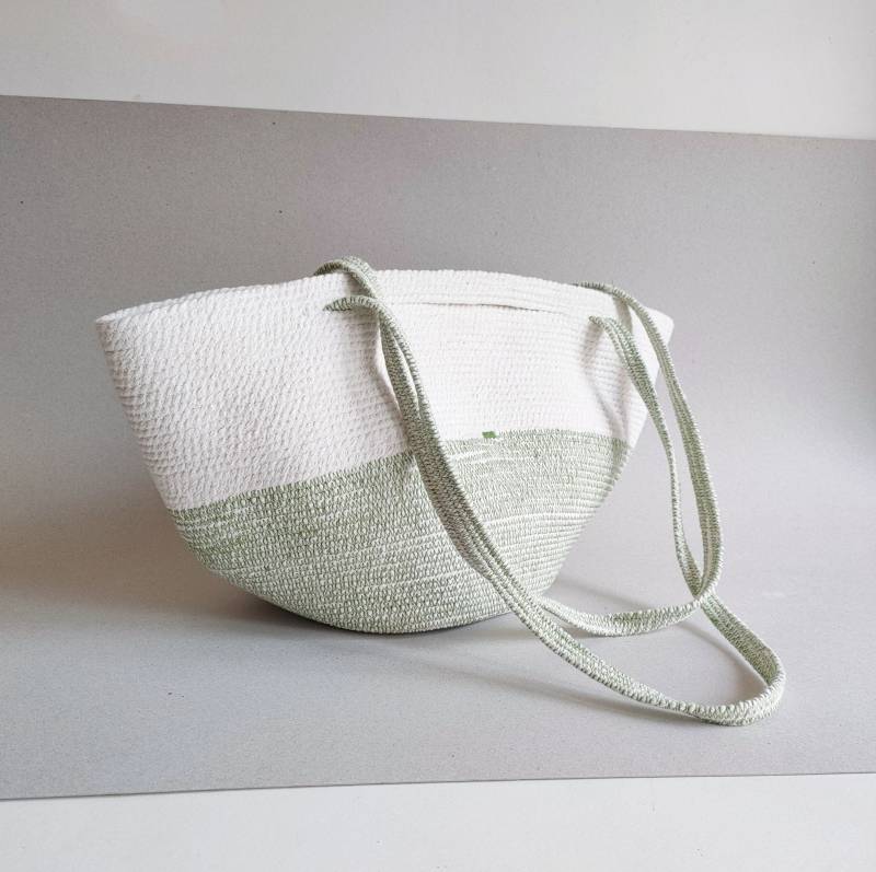 Handgemachte Markttasche Aus Baumwollseil Strandtasche von PALEOLOCHIC