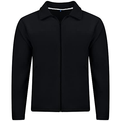 PALLTEX BWOLF Hunter Fleecejacke Herren Fleecejacke Arbeitsjacke Herren Arbeitspullover Herren mit Reißverschluss 100% Fleece Material Outdoor Jacke (Schwarz, S) von PALLTEX