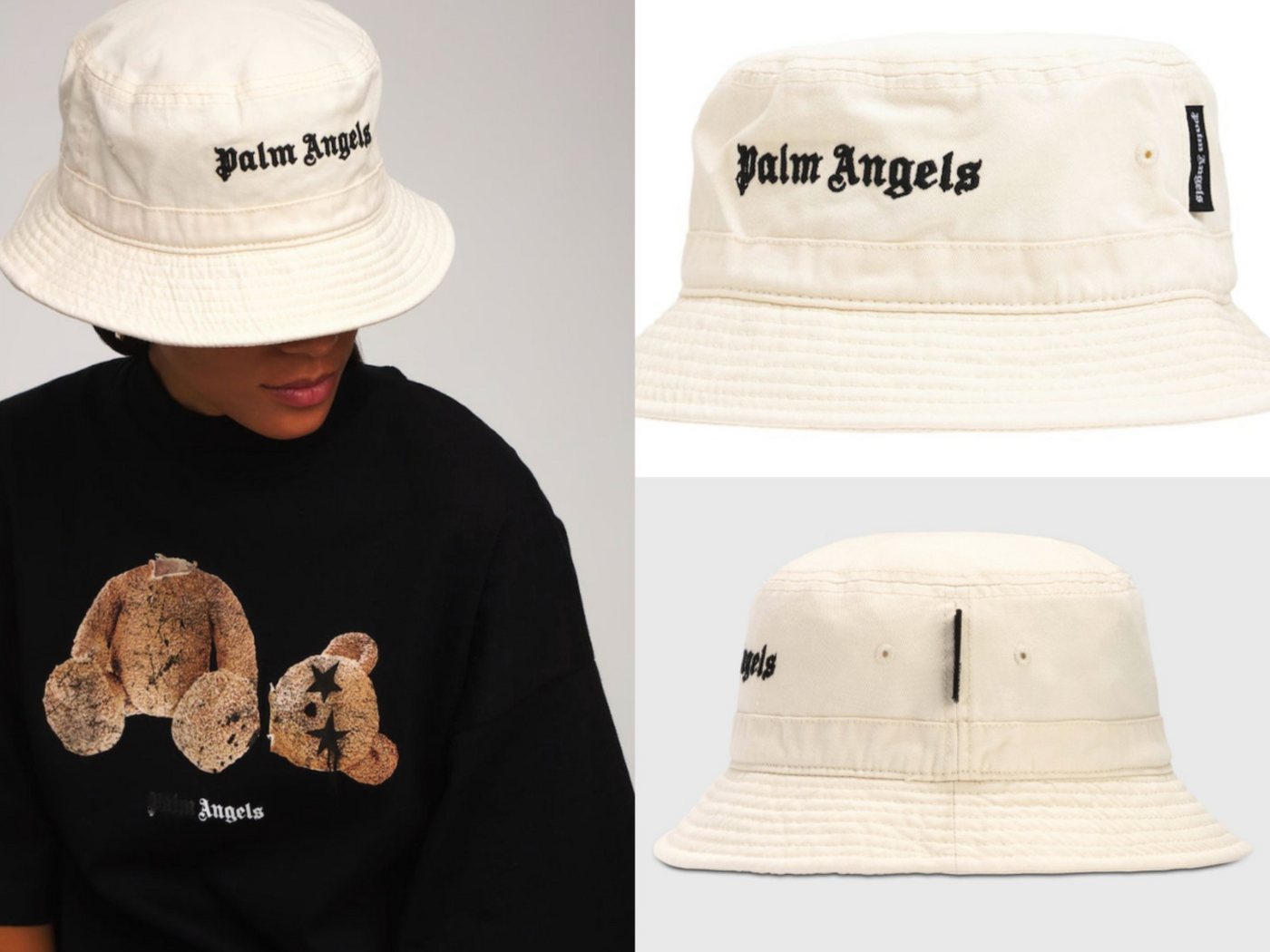 PALM ANGELS Baseball Cap PALM ANGELS UNISEX EMBROIDERED LOGO BUCKET HAT HUT CAP FISCHERHUT ICON von PALM ANGELS