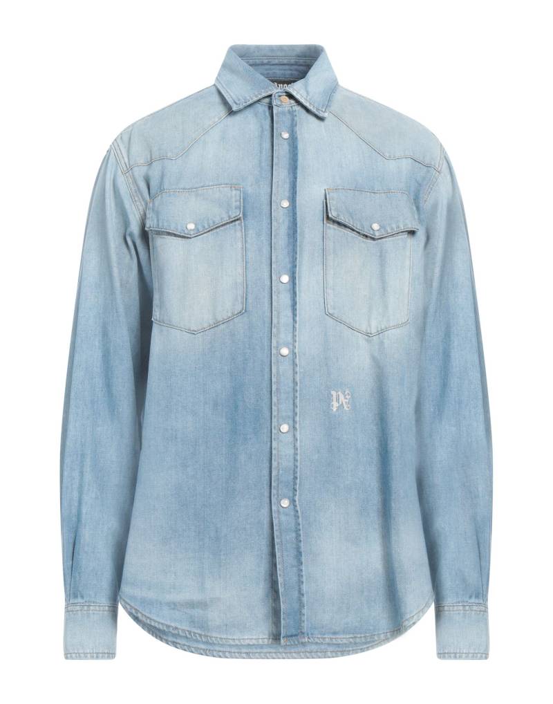 PALM ANGELS Jeanshemd Herren Blau von PALM ANGELS