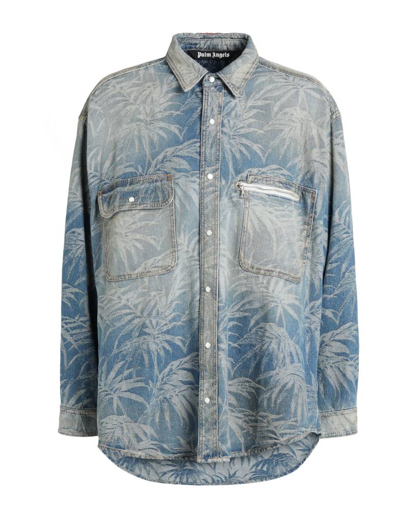 PALM ANGELS Jeanshemd Herren Blau von PALM ANGELS