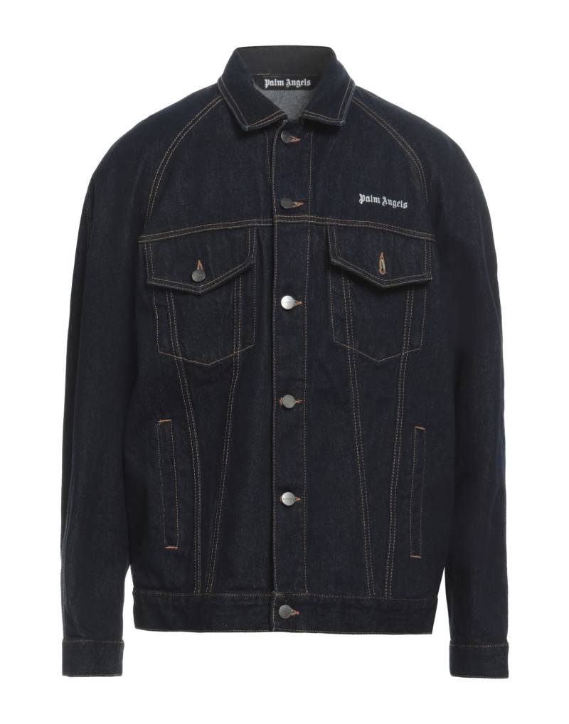 PALM ANGELS Jeansjacke/-mantel Herren Blau von PALM ANGELS