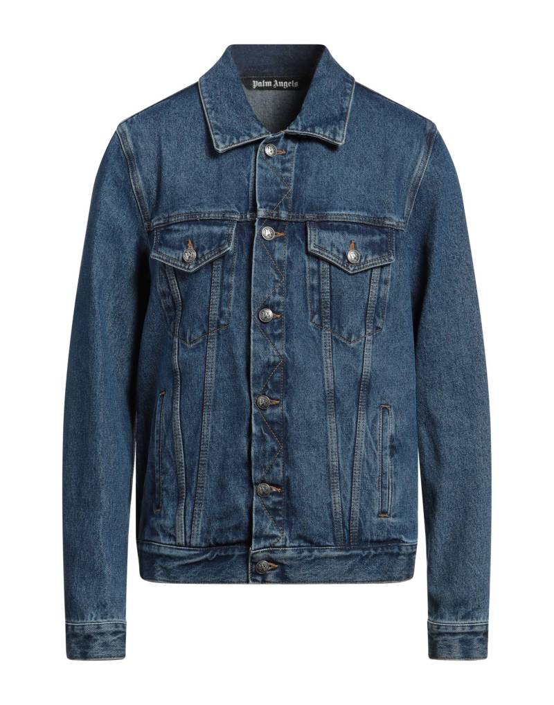 PALM ANGELS Jeansjacke/-mantel Herren Blau von PALM ANGELS