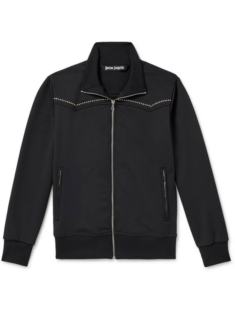 PALM ANGELS - Studded Tech-Jersey Track Jacket - Men - Black - L von PALM ANGELS