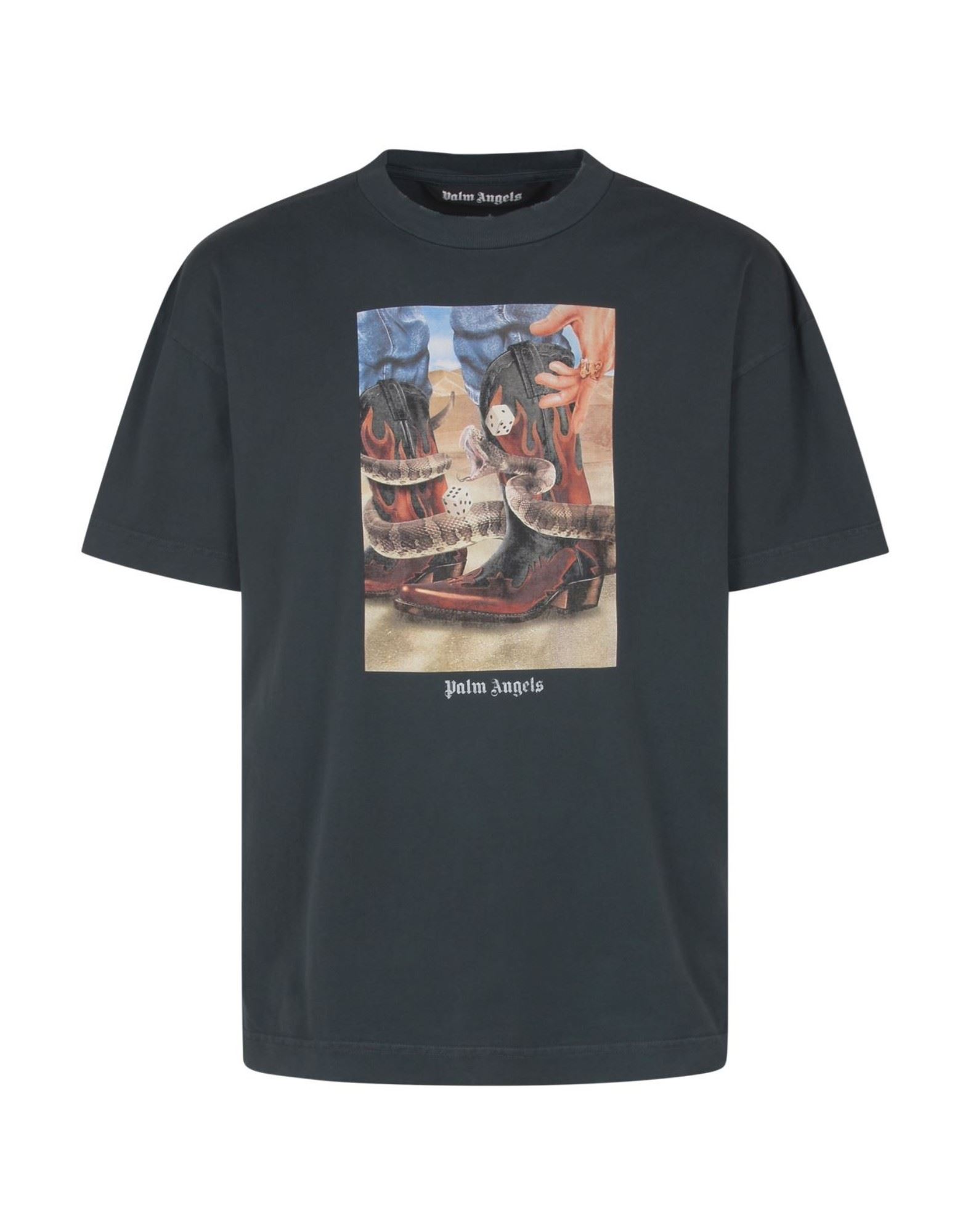 PALM ANGELS T-shirts Herren Granitgrau von PALM ANGELS