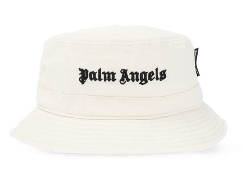 Palm Angels Unisex Embroidered Logo Bucket HAT Hut Cap Fischerhut Kappe, PWLA005 F21FAB00203, Beige, Einheitsgröße von Palm Angels