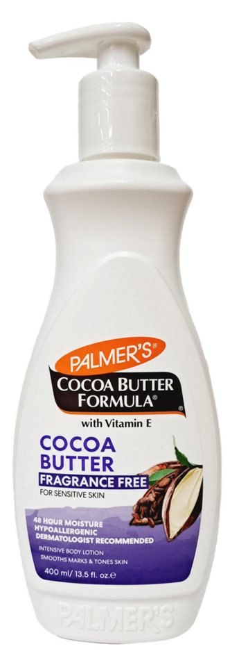 PALMERS Körperlotion Palmers Cocoa Butter FRAGRANCE FREE Body Lotion - Körperlotion 400ml von PALMERS