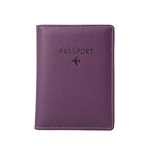 PALMFOX Leder-Reisebrieftasche Passhülle Abdeckung RFID-Blockierung ， Leder-Kartenetui, Reise-Dokumenten-Organizer-Etui - inklusive 7 Farben. von PALMFOX