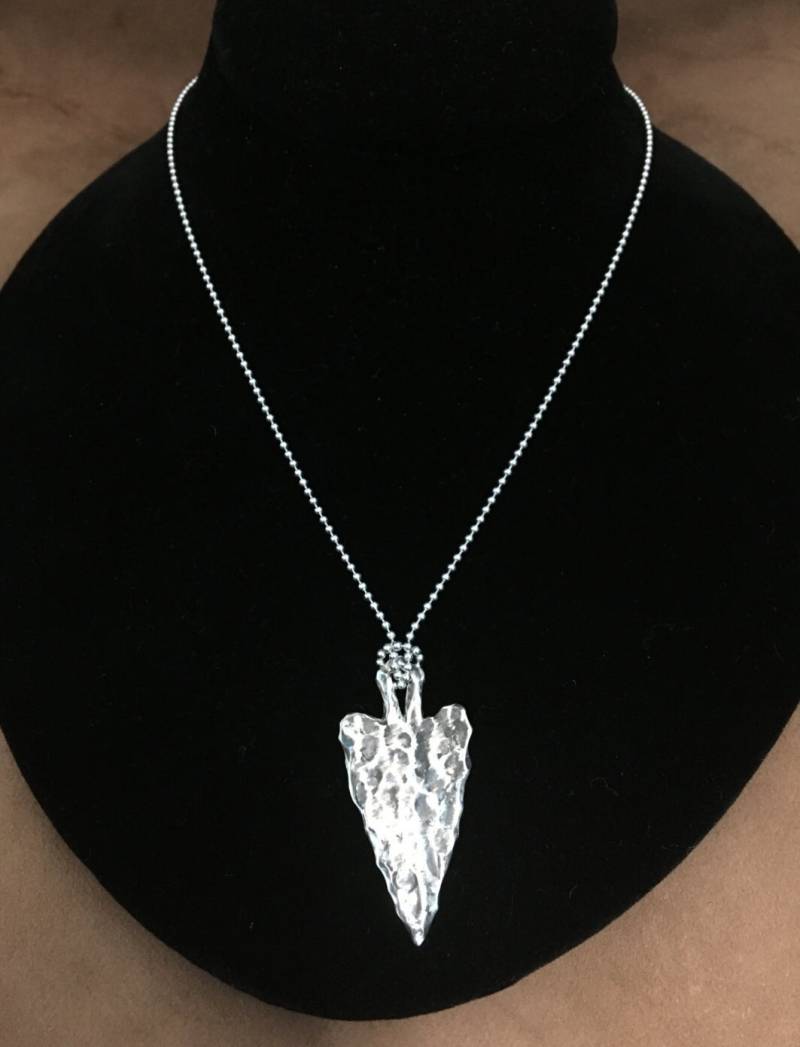 Pfeilspitze Halskette- Massiv 925 Sterling Silber Anhänger- Schmuck Handmade in U.s.a.- Boho Halskette - Hippie Chic von PAMANOVA