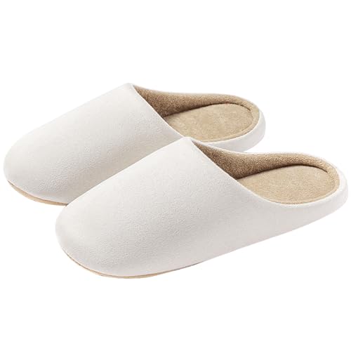 PAMEILA Hausschuhe Damen Herren Pantoffeln Frauen Pantoletten Bequeme Slippers Unisex Beige 38/39 EU von PAMEILA