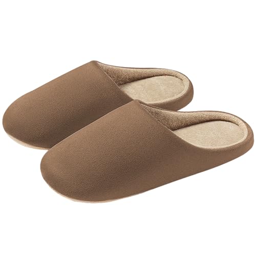 PAMEILA Hausschuhe Damen Herren Pantoffeln Frauen Pantoletten Bequeme Slippers Unisex Braun 36/37 EU von PAMEILA
