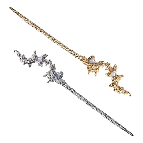 PAMINGONO Einzigartiges Design Damen Haarnadel Mädchen Haarstab Retro Haarstab Haarschmuck Für Frauen Dutt Haarhalter von PAMINGONO