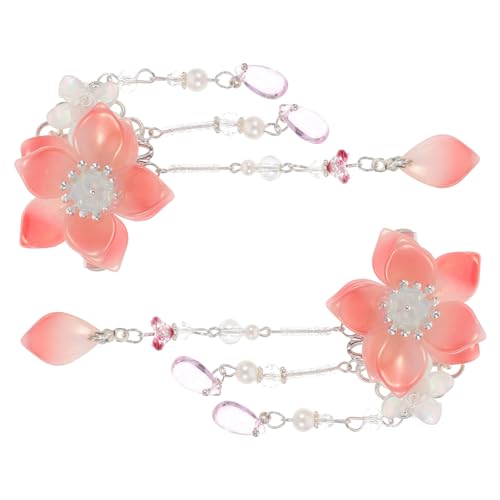 PAMINGONO 1paar Blumen-haarclips Mit Quasten Chinesische Haaraccessoires Für Mädchen Haarschmuck Für Und Besondere Anlässe Bunte Bequeme Und Vielseitige Haarspangen von PAMINGONO