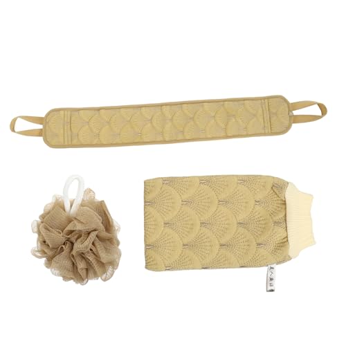 PAMINGONO 3-teiliges Badetuch-set Mit Duschhandschuh Rückenschrubber Bad – Aus Material Für Den Gebrauch von PAMINGONO